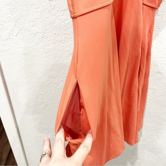 Athleta Dress Women's S/T Small Tall Conscious Mini Dress Orange Sporty Pockets - Picture 6 of 11